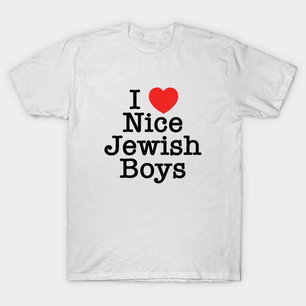 I Love Nice Jewish Boys T-Shirt by MadEDesigns
